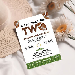 Convites Sport Football  Second Birthday 2nd year Down