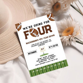 Convites Sport Football  Second Birthday 4th year Down