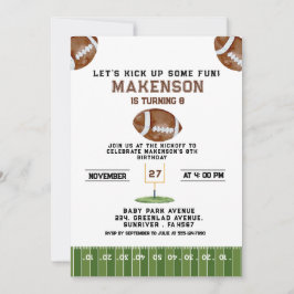 Convites Sport Football  Second Birthday 8th year Down