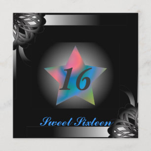 Convites Spot Light Star Sweet 16 - Personalizar