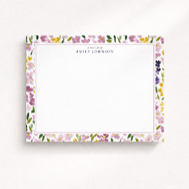 Convites Spring Floral Border Note Card