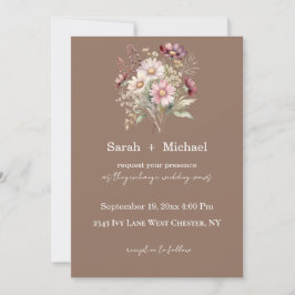 Convites Spring Floral Wedding Invitation