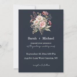 Convites Spring Floral Wedding Invitation