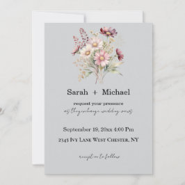 Convites Spring Floral Wedding Invitation