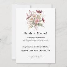 Spring Floral Wedding Invitation