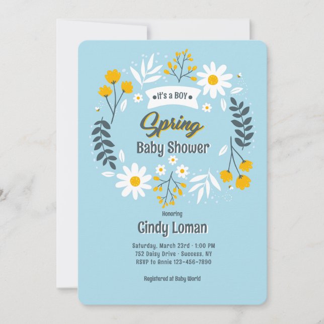 Convites Spring Is Here (Frente)