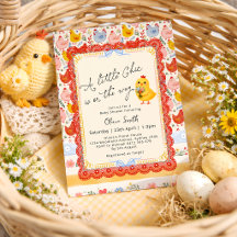 Spring Little Chick Floral Girl Baby Shower