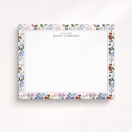 Convites Spring Meadow Floral Note Card