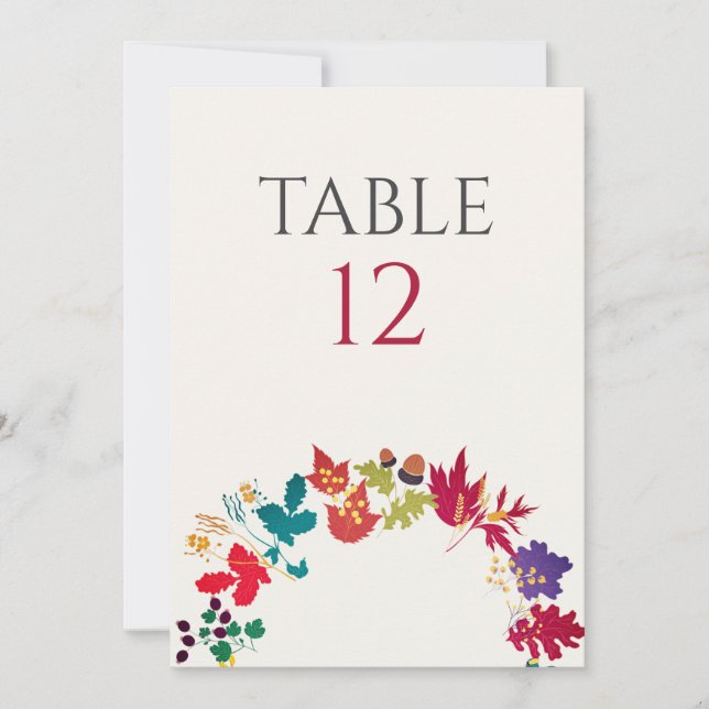 Convites Spring Mustard Meadow Flower Wedding Table Number (Frente)