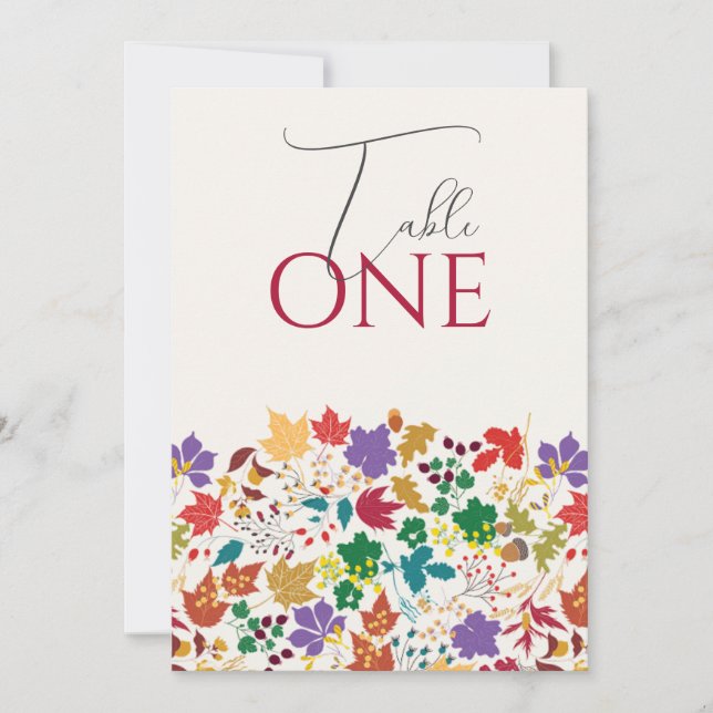 Convites Spring Mustard Meadow Flower Wedding Table Number (Frente)