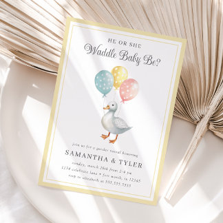 Convites Spring Pastel Duck Gender Reveal