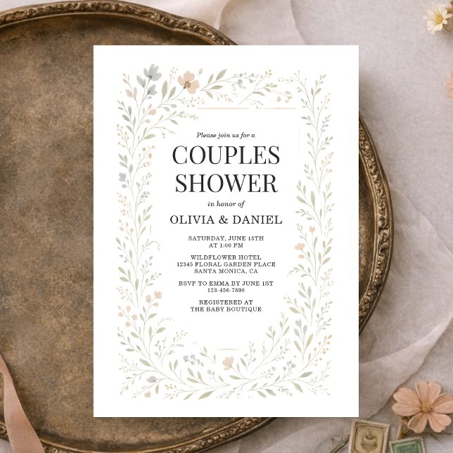 Convites Spring Wildflower Garden Couples Shower (Criador carregado)