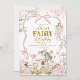 Convites Spring woodland fairy first birthday 