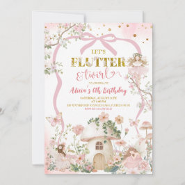 Convites Spring woodland fairy flutter and twirl birthday