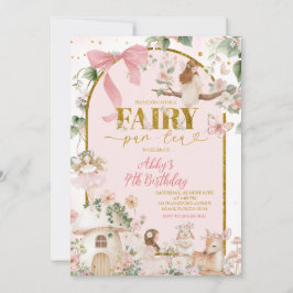 Convites Spring woodland tea party fairy birthday 