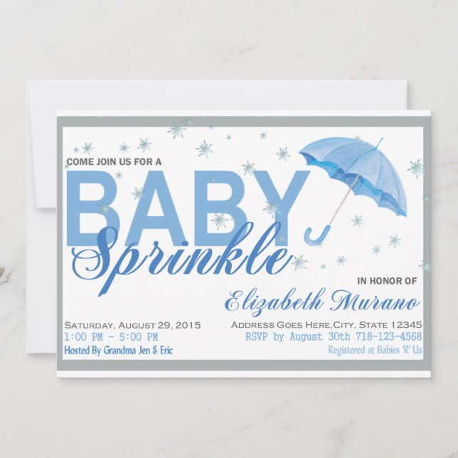 Convites Sprinkle Babyshower (Frente)