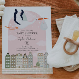 Convites Sprinkle de Entrega Especial do Chá de fraldas Sto