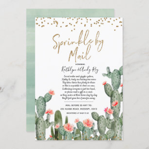 Convites Sprinkle do Cactus mexicano por Chá de fraldas de 