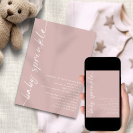 Convites Sprinkle do Chá de fraldas Dusty do Script Dusty