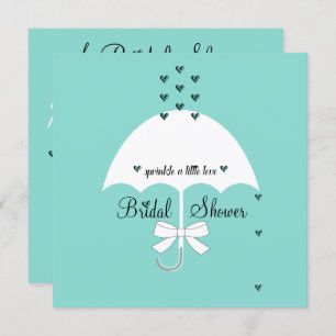 Convites Sprinkle Love Teal Blue Party Chá