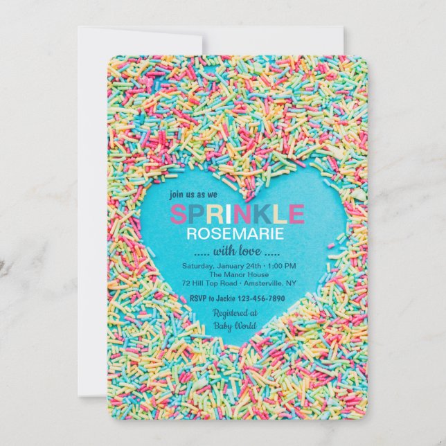 Convites Sprinkle of Love Invitation (Frente)