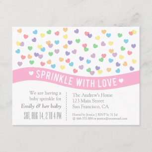 Convites Sprinkle with Love Baby Sprinkle