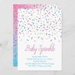 Convites Sprinkles Confetti Baby Sprinkle Chá