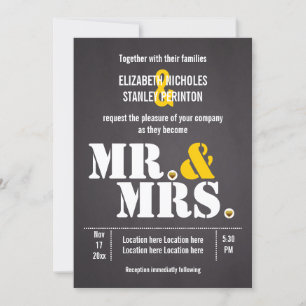 Convites Sr. & A tipografia da Sra. Modern - casamento pret