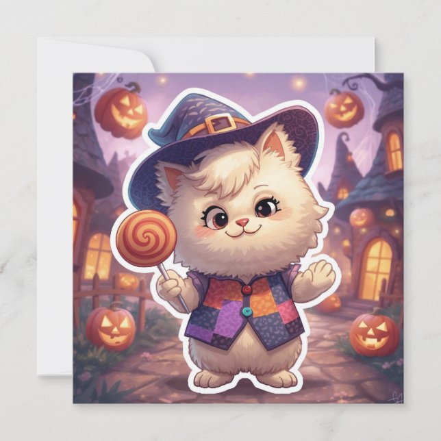 Convites Sr. Bluffy - O Cavaleiro do Halloween (Frente)