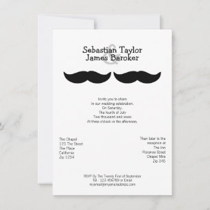 Convites Sr. e Sr. Mustache Wedding
