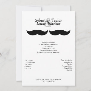 Convites Sr. e Sr. Mustache Wedding
