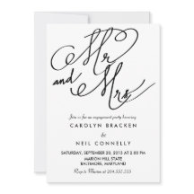 Sr. e Sra. Classy Typografia Festa de noivado