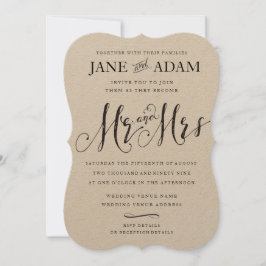 Convites Sr. e Sra. Typografia Wedding KRAFT