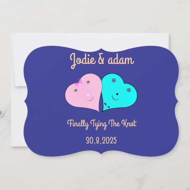 Convites sr & sra corações  (Frente)