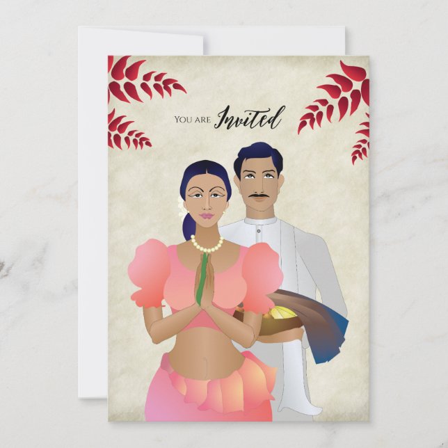 Convites Sri Lanka Sinhala Ano Novo (Frente)