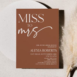 Convites Srta. Brown Boho Chá de panela Bohemian