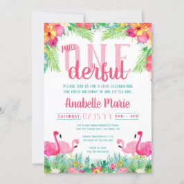 Convites Srta. ONEMaravilha Primeiro Aniversário Luau