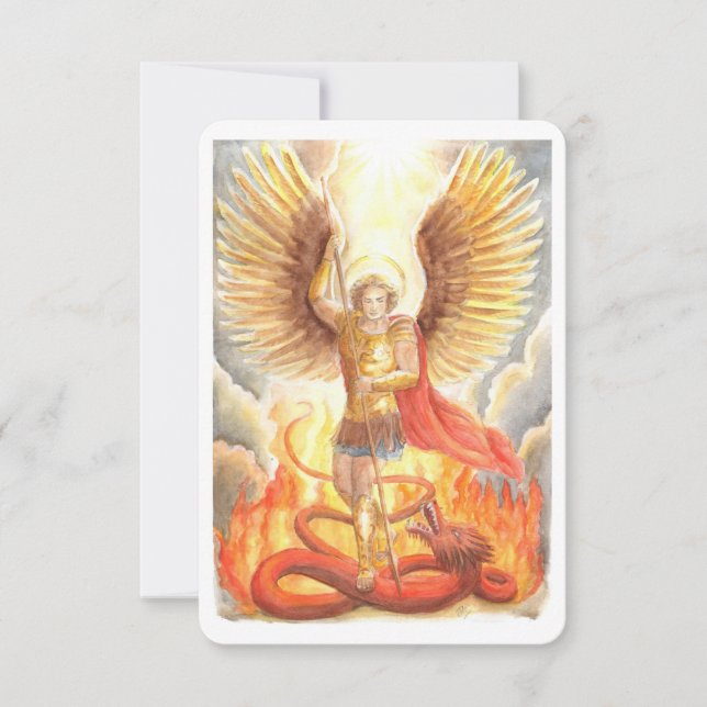 Convites St.Michael the Archangel Prayer Card (Frente)