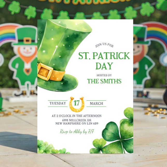 Convites St. Patrick Day Party Invitation (Criador carregado)