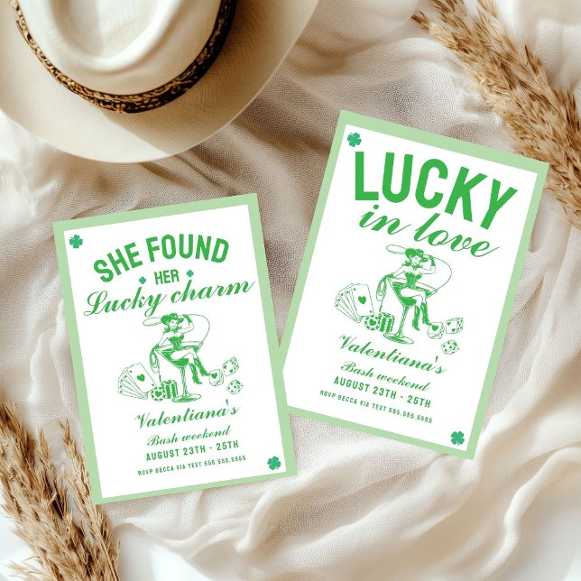 Convites St patrick ela encontrou seu uckycharm  despedida  (Criador carregado)