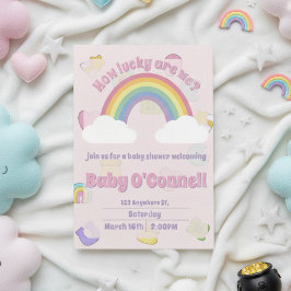 Convites St. Patrick's Day girl baby shower