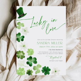 Convites St. Patricks Day Green Shamrock Bridal Shower