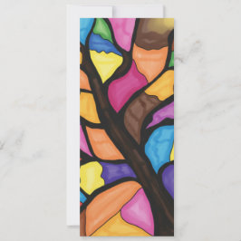 Convites Stain glass tree art 