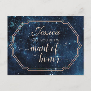 Convites Star Sky Celestial Você Será Minha Madrinha de cas