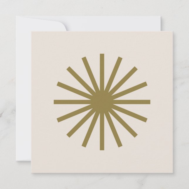 Convites Starburst Dourado e Linen White (Frente)