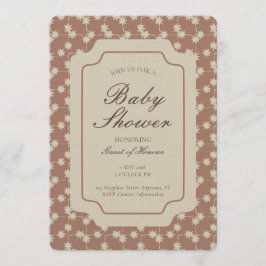 Convites Starburst Geometric Gender Neutral Brown Beige