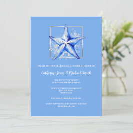 Convites Starfish Beach casamento janto branco-branco