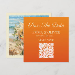 Convites Starfish Buquê Beach Weding The Date Card