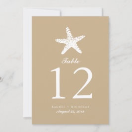 Convites Starfish Graceful | Número do quadro