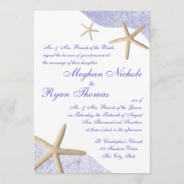 Convites Starfish Weding Purple